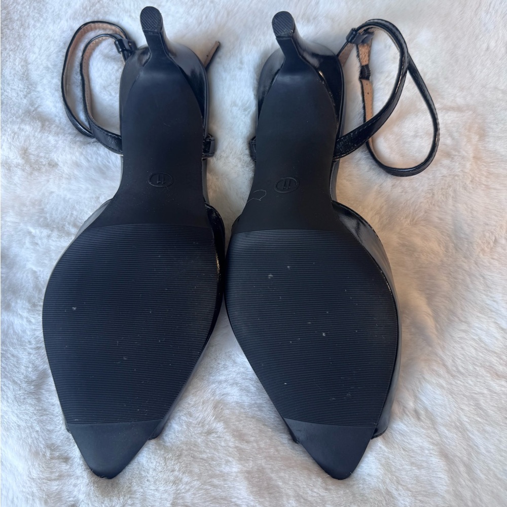 A New Day Black Women's Virginia Peep Toe Heels Size 11 - Picture 6 of 7
